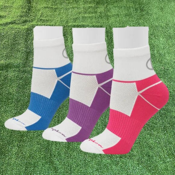 Champion Double Dry Colorblock Running Sports Ankle 3-Pairs Socks Size 5-9 NEW - Picture 3 of 11
